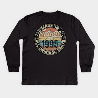 Classic 25th Birthday Gift For Men Women Vintage 1995 Kids Long Sleeve T-Shirt